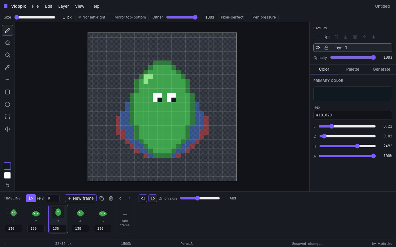 Vidopix animation timeline